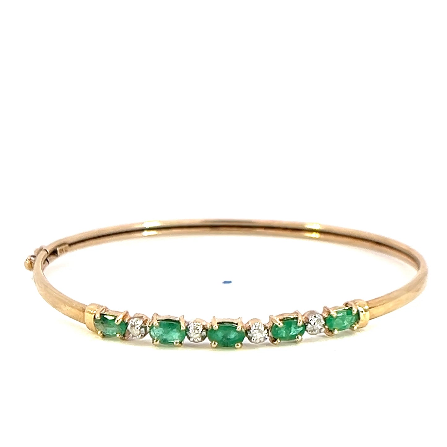 Emerald & Diamond Bangle Bracelet
