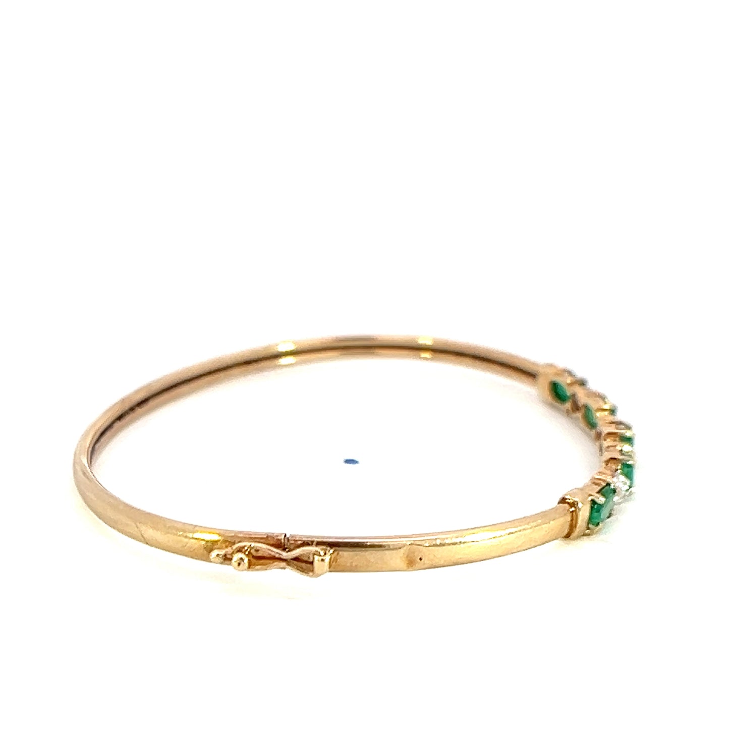 Emerald & Diamond Bangle Bracelet