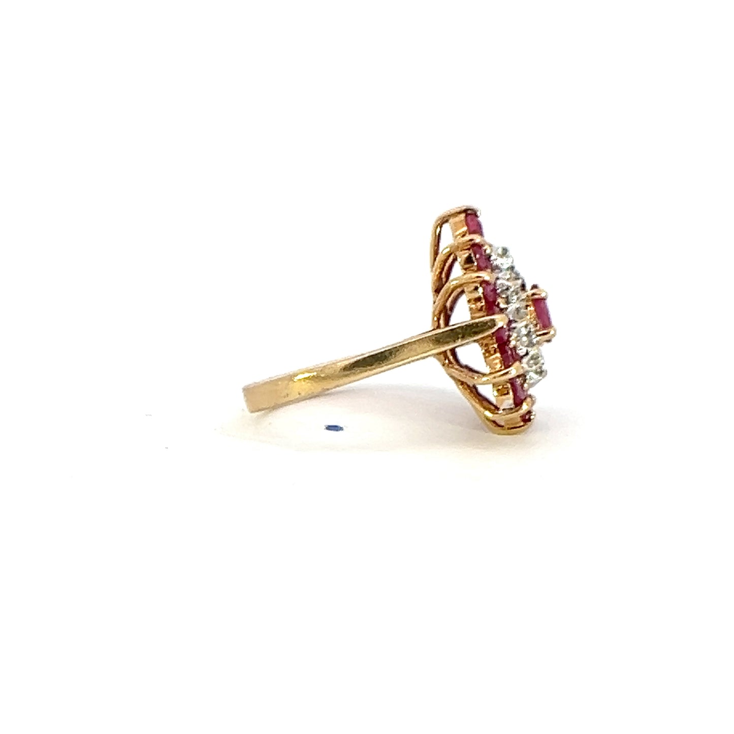 Diamond & Ruby Teardrop Ring