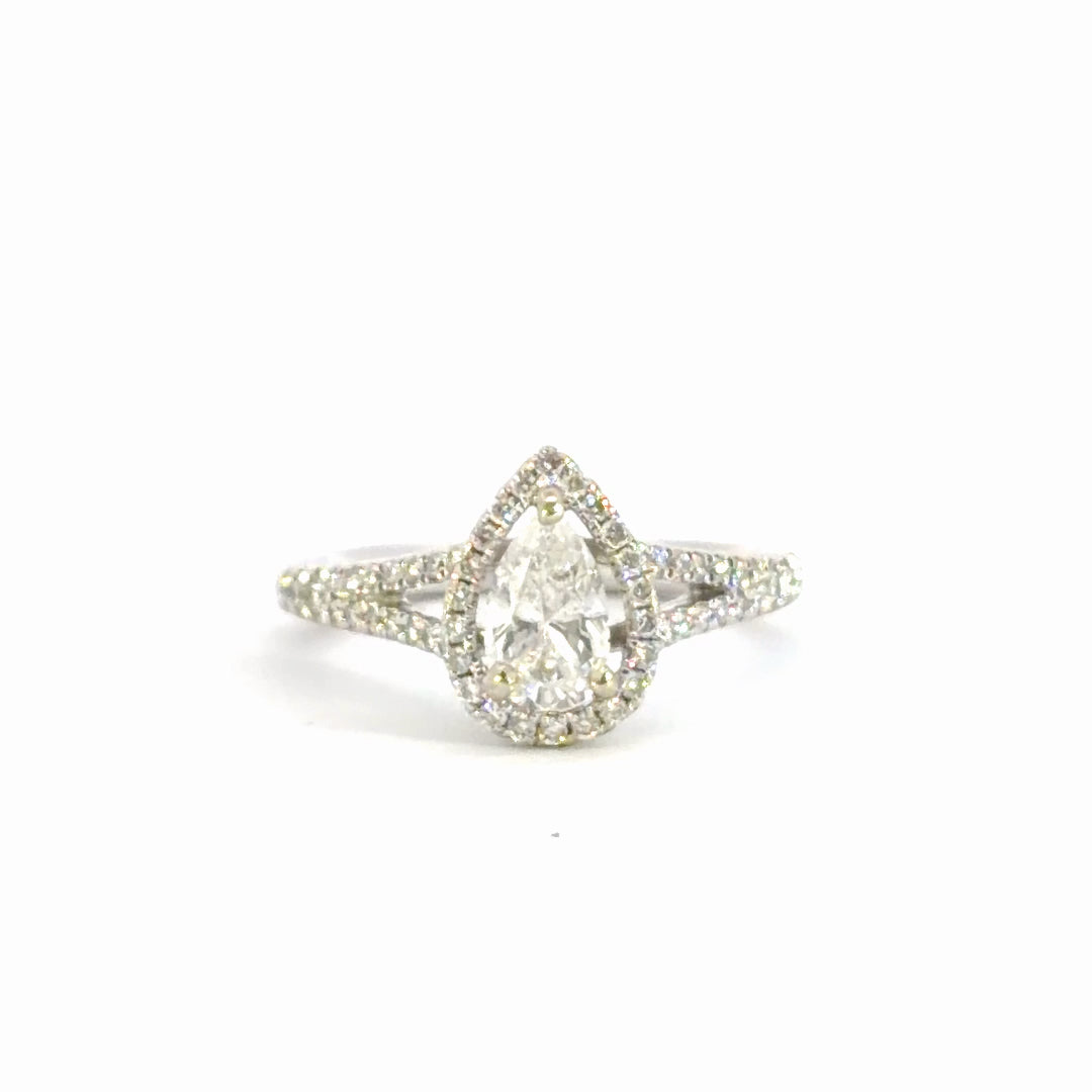 Diamond Halo Engagement Ring