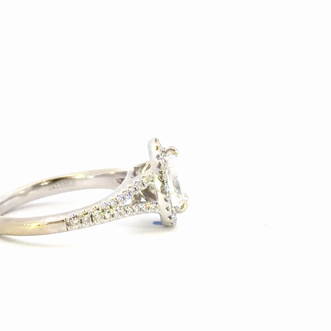 Diamond Halo Engagement Ring