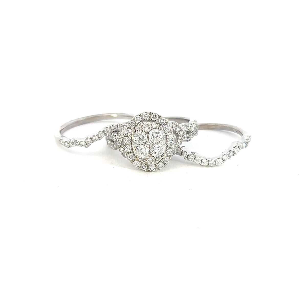 Diamond Cluster Halo Wedding Ring