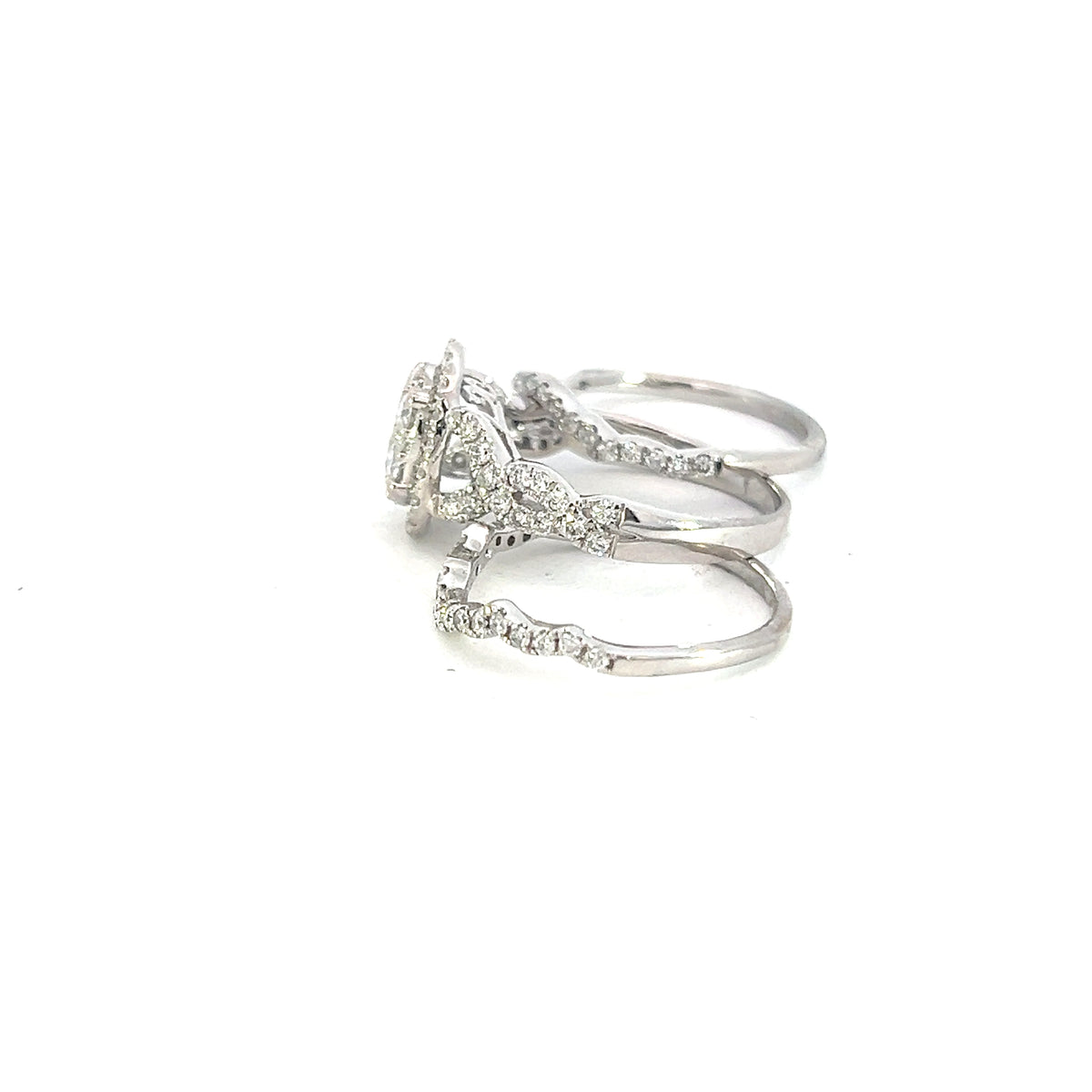 Diamond Cluster Halo Wedding Ring
