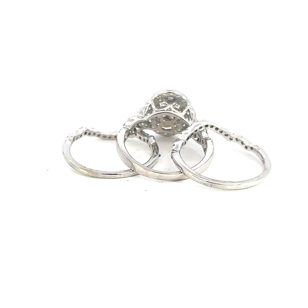 Diamond Cluster Halo Wedding Ring