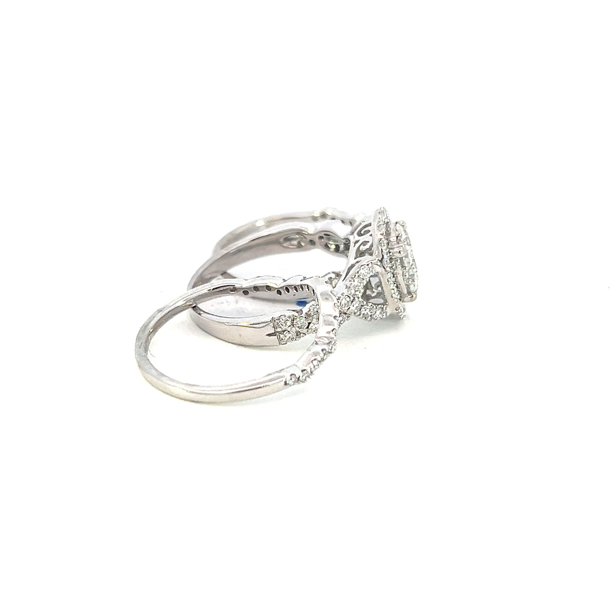 Diamond Cluster Halo Wedding Ring