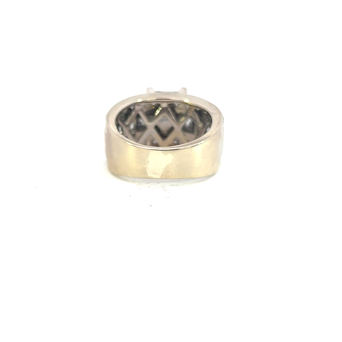 Diamond Cathedral 3 Row Wedding Ring