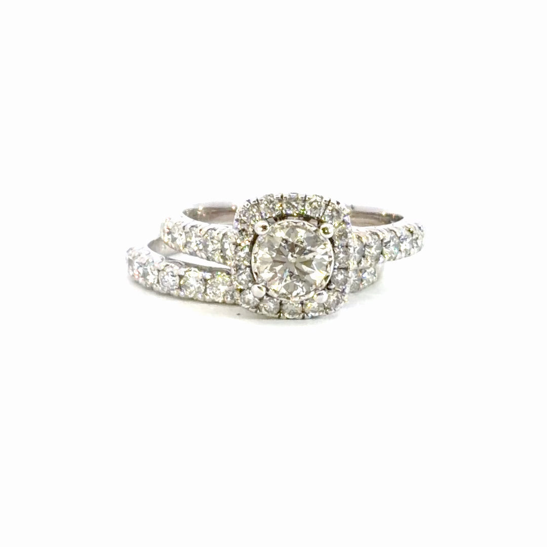 White Gold Wedding Set