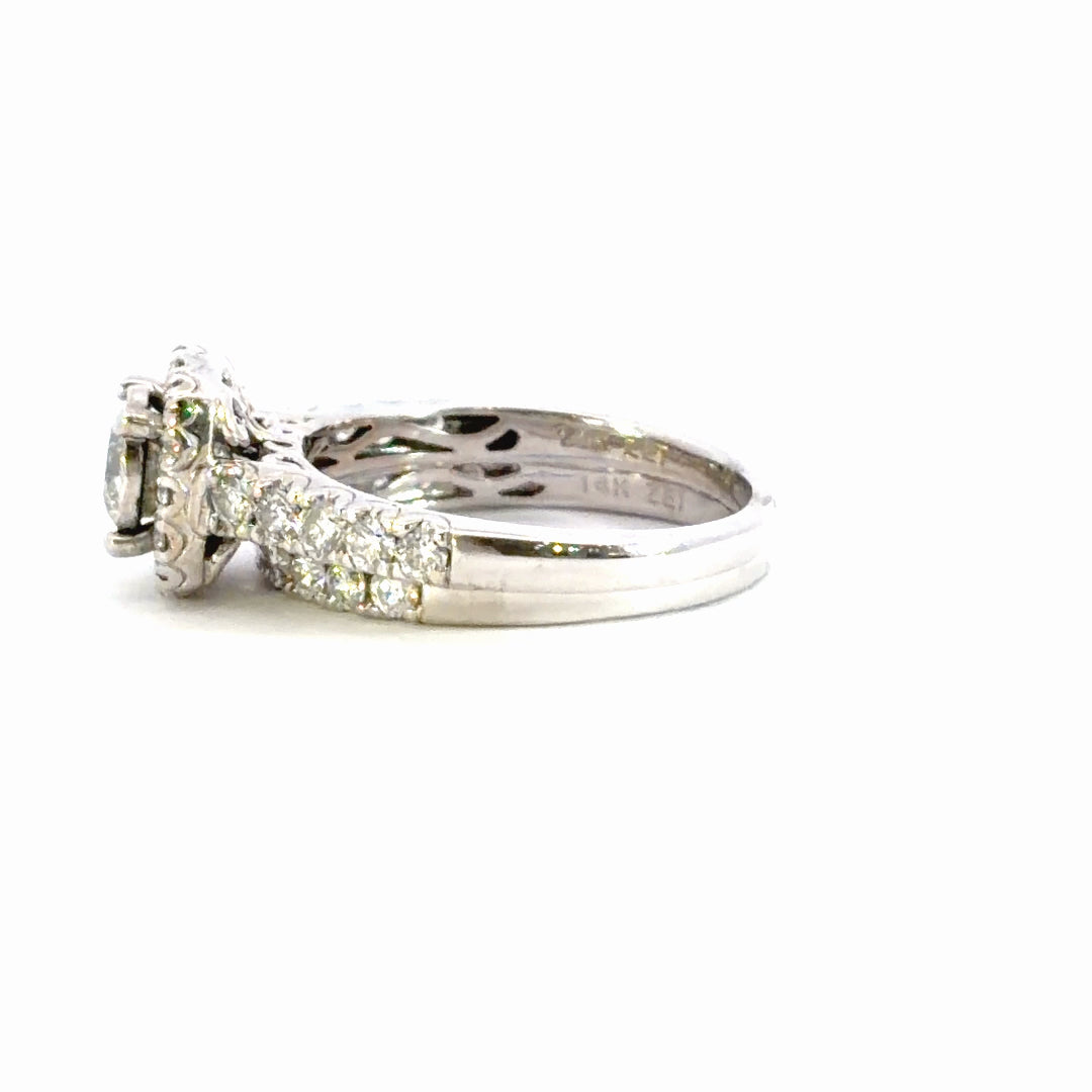 White Gold Wedding Set
