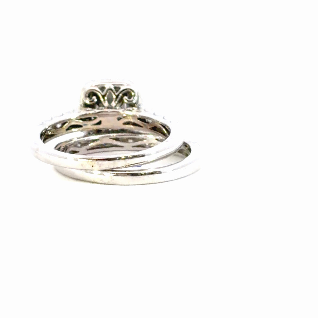 White Gold Wedding Set