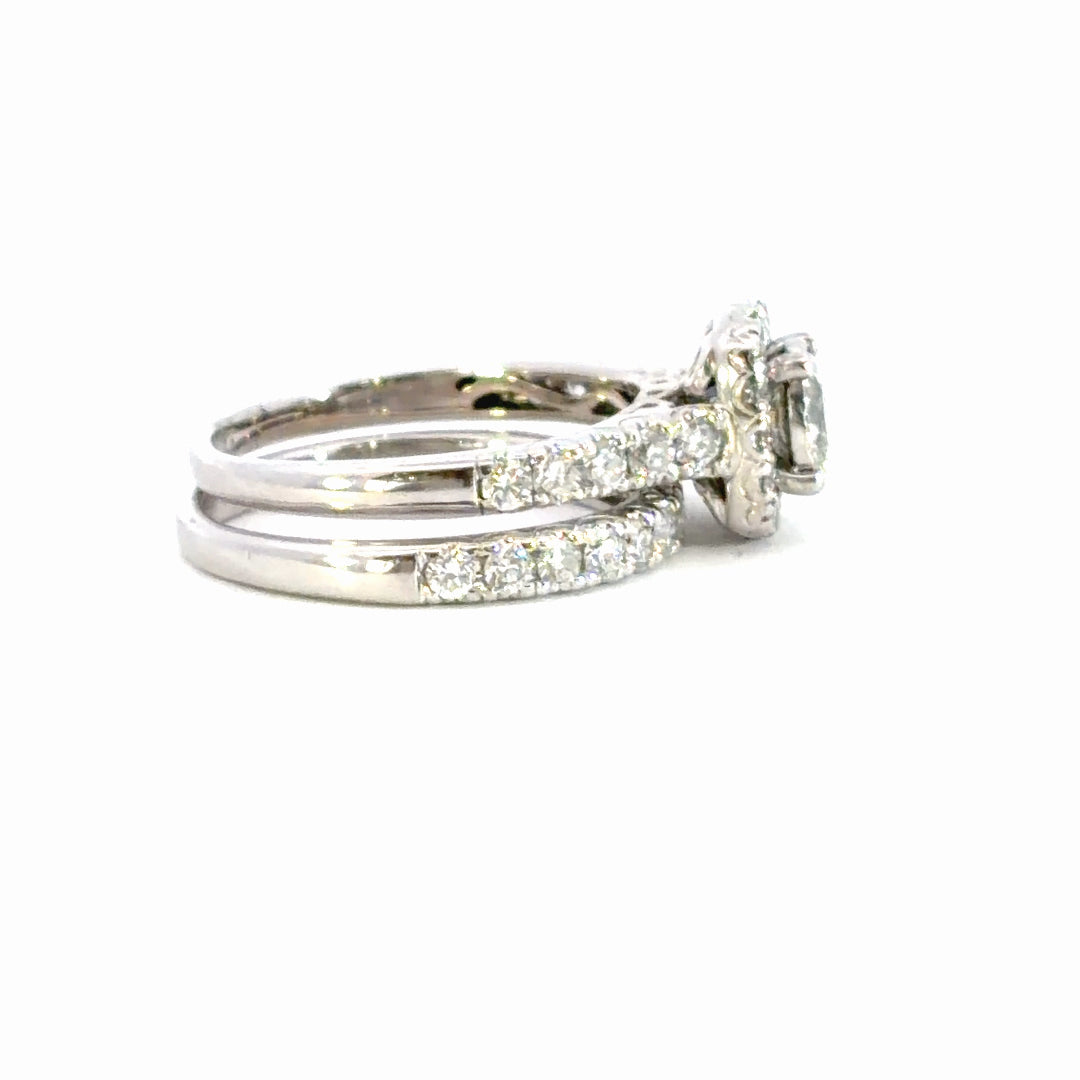 White Gold Wedding Set