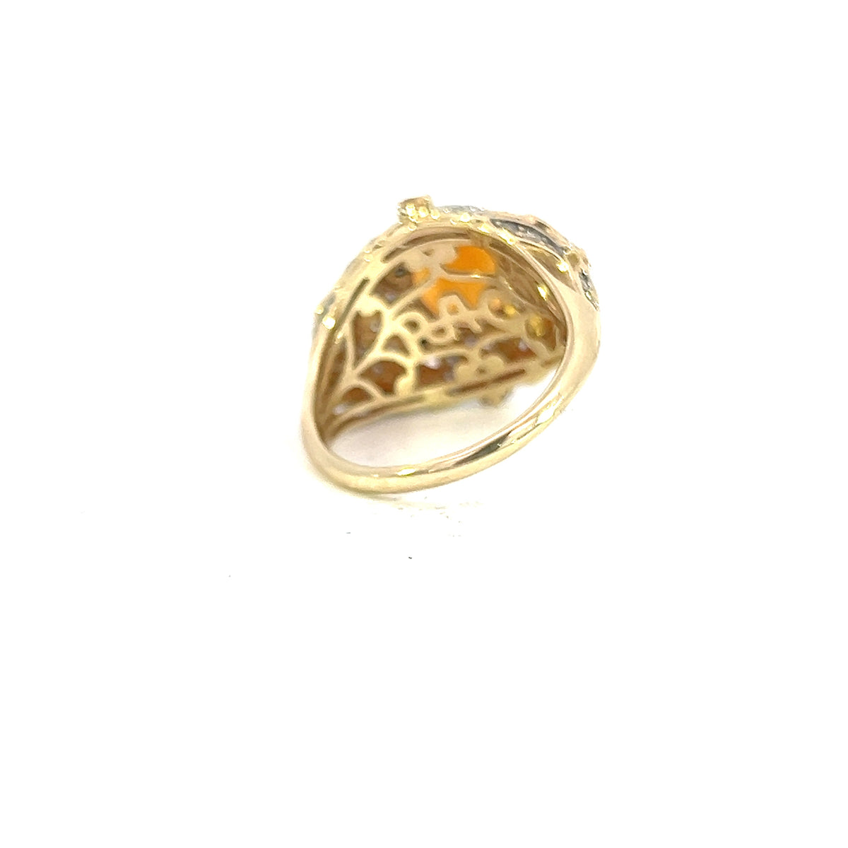 Citrine & Diamond Dome Ring