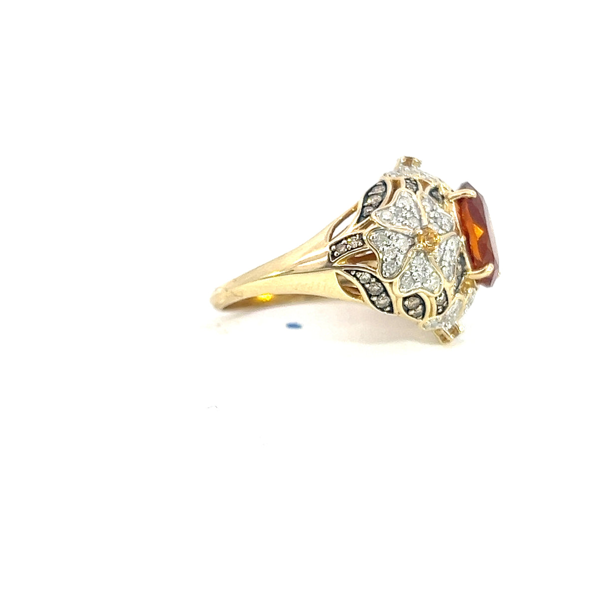 Citrine & Diamond Dome Ring