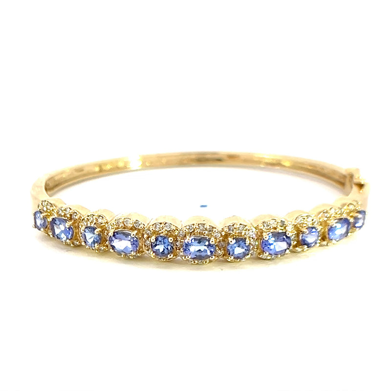 Diamond & Tanzanite Bangle