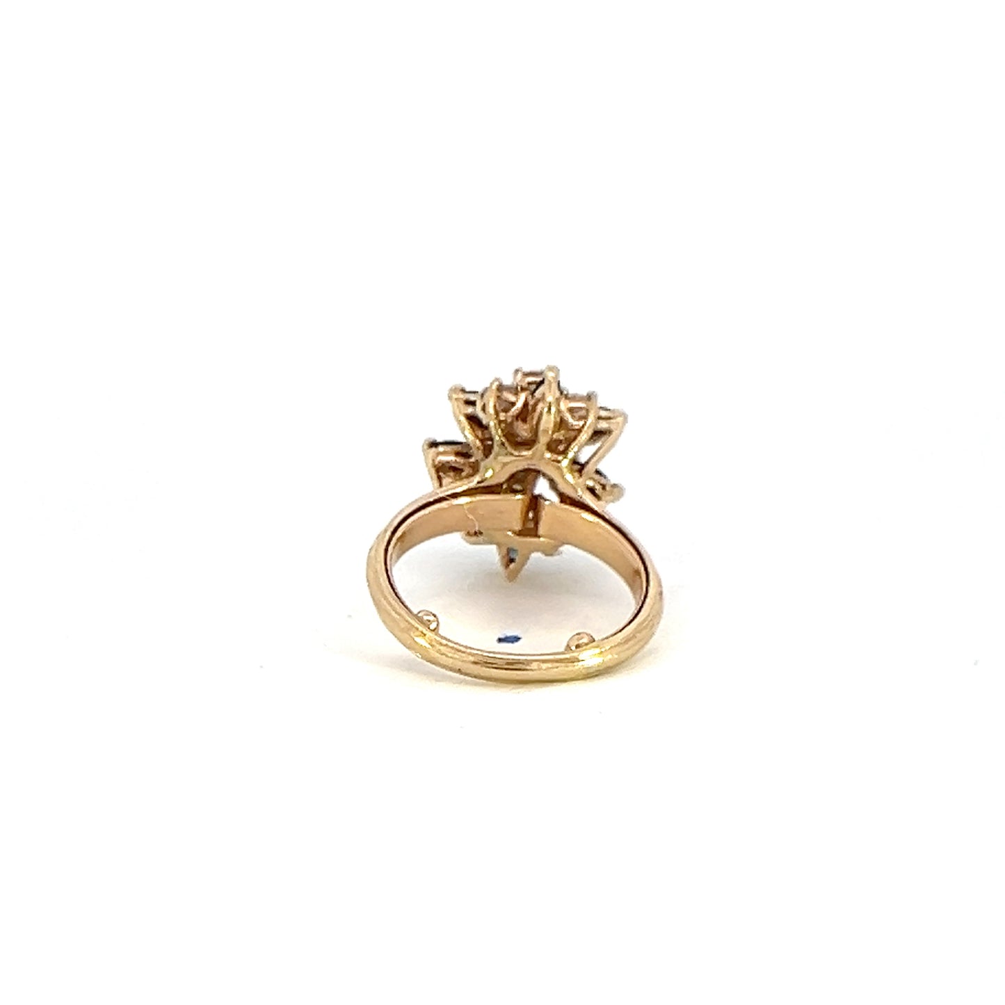 Diamond & Sapphire Cluster Cocktail Ring