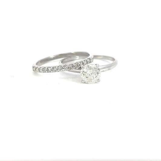 Diamond Solitaire Wedding Set