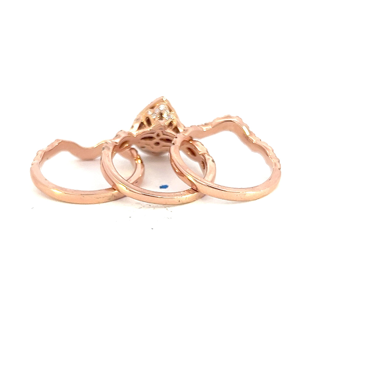 Morganite & Diamond Wedding Set