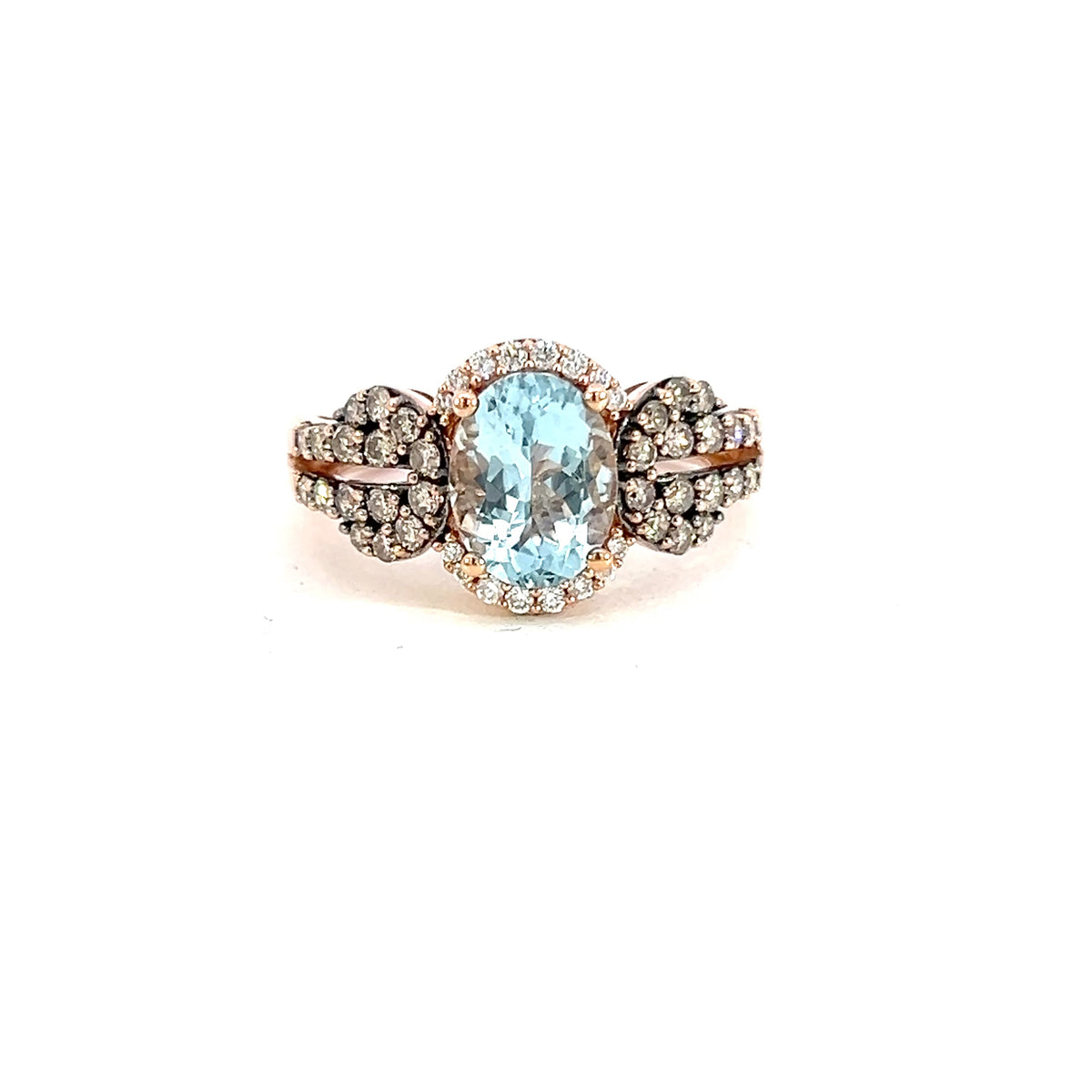 Rose Gold Aquamarine Ring