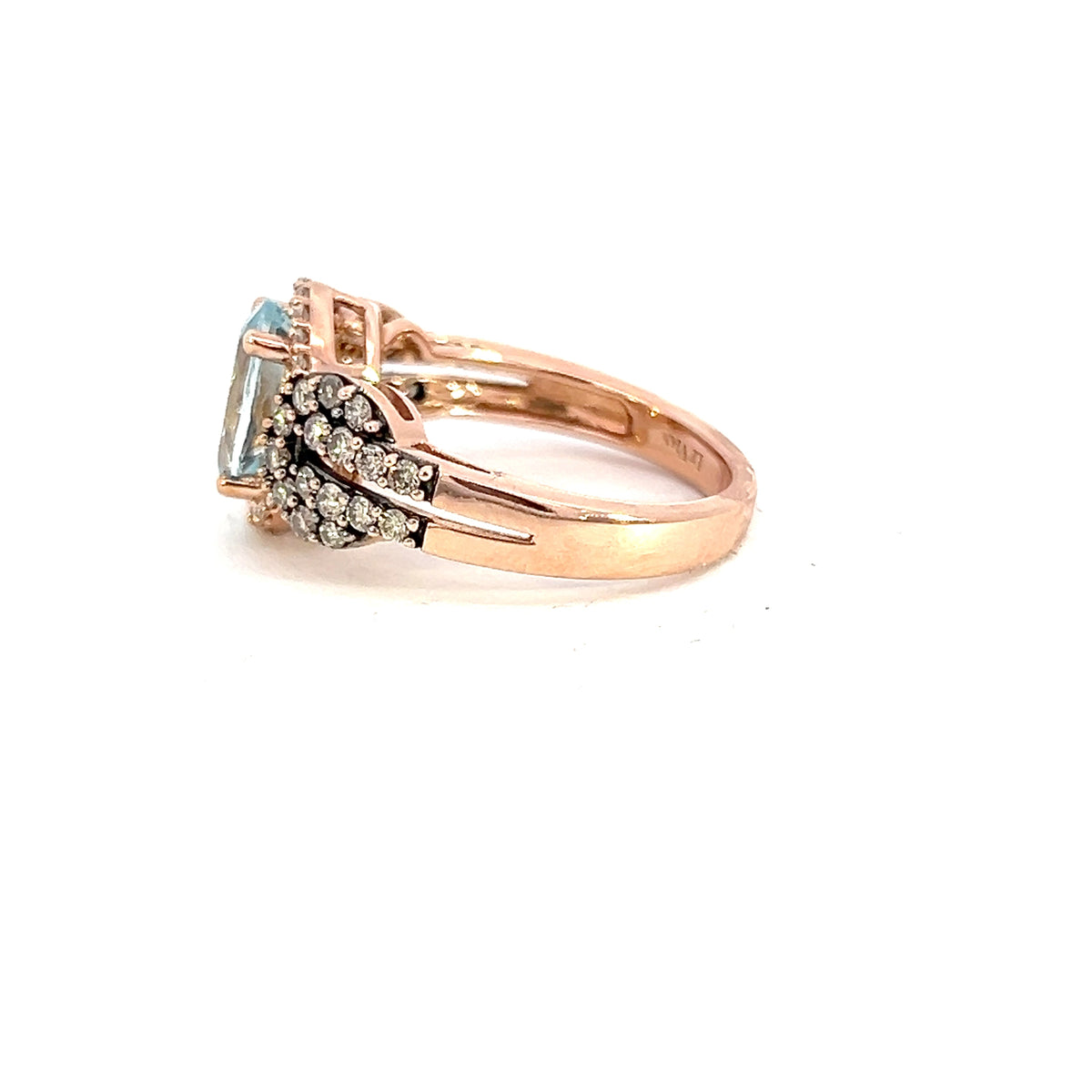 Rose Gold Aquamarine Ring