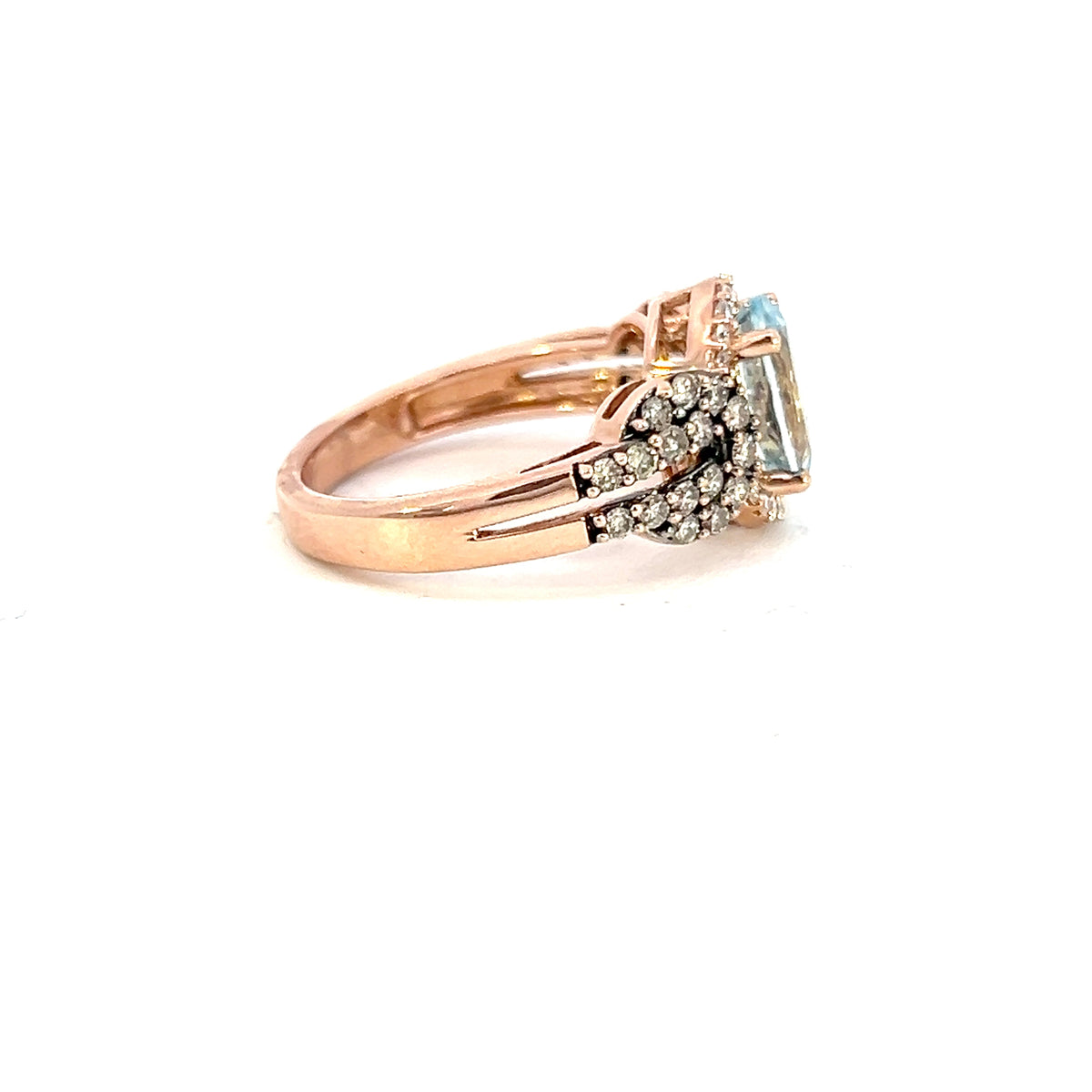 Rose Gold Aquamarine Ring