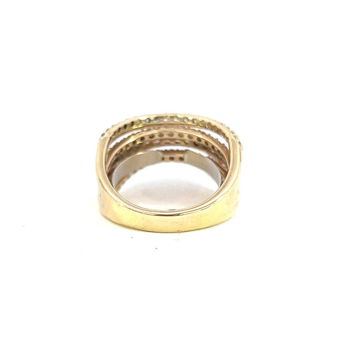 Diamond Multi-Row Wide Band Ring