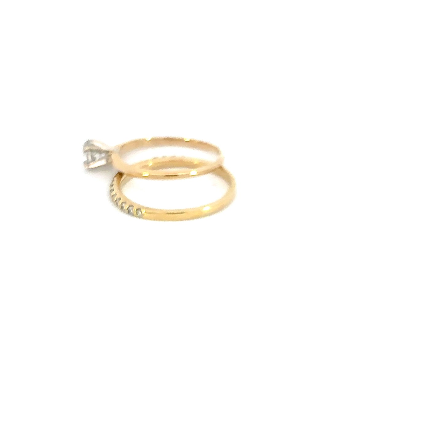 Yellow Gold Wedding  Ring Set