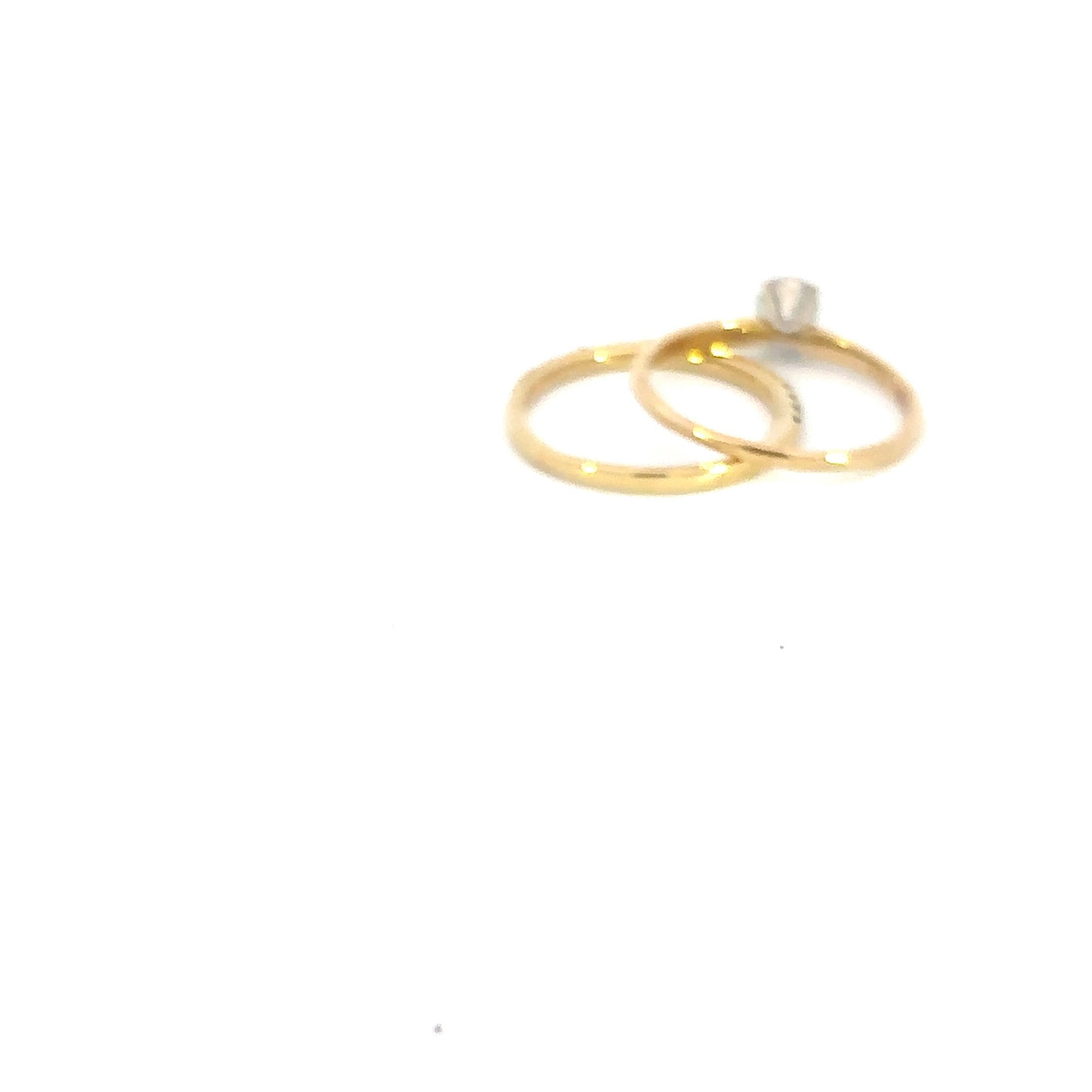 Yellow Gold Wedding  Ring Set