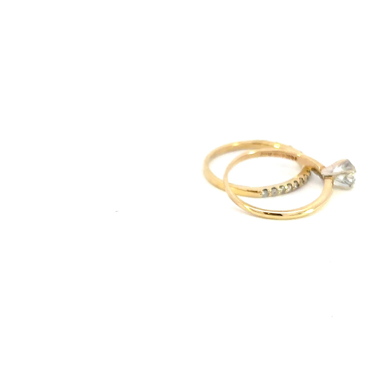 Yellow Gold Wedding  Ring Set