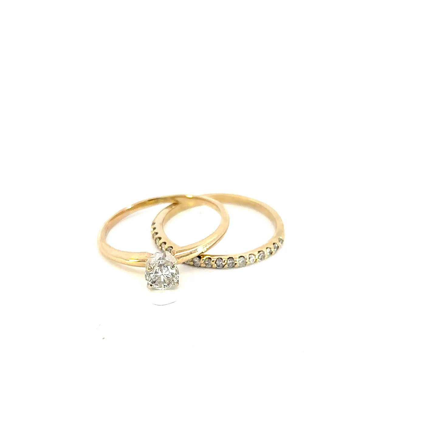 Yellow Gold Wedding  Ring Set