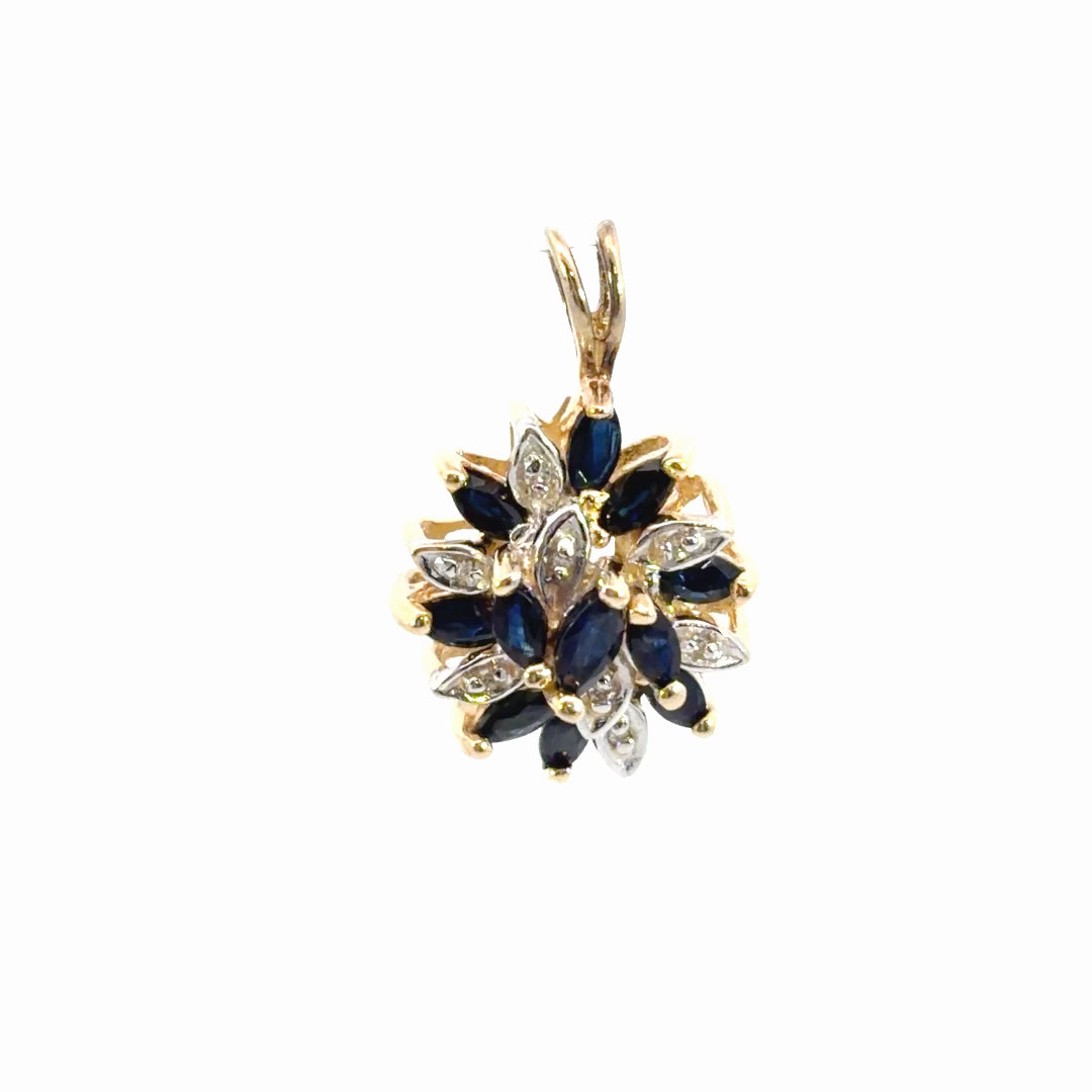 Sapphire Cluster Pendant
