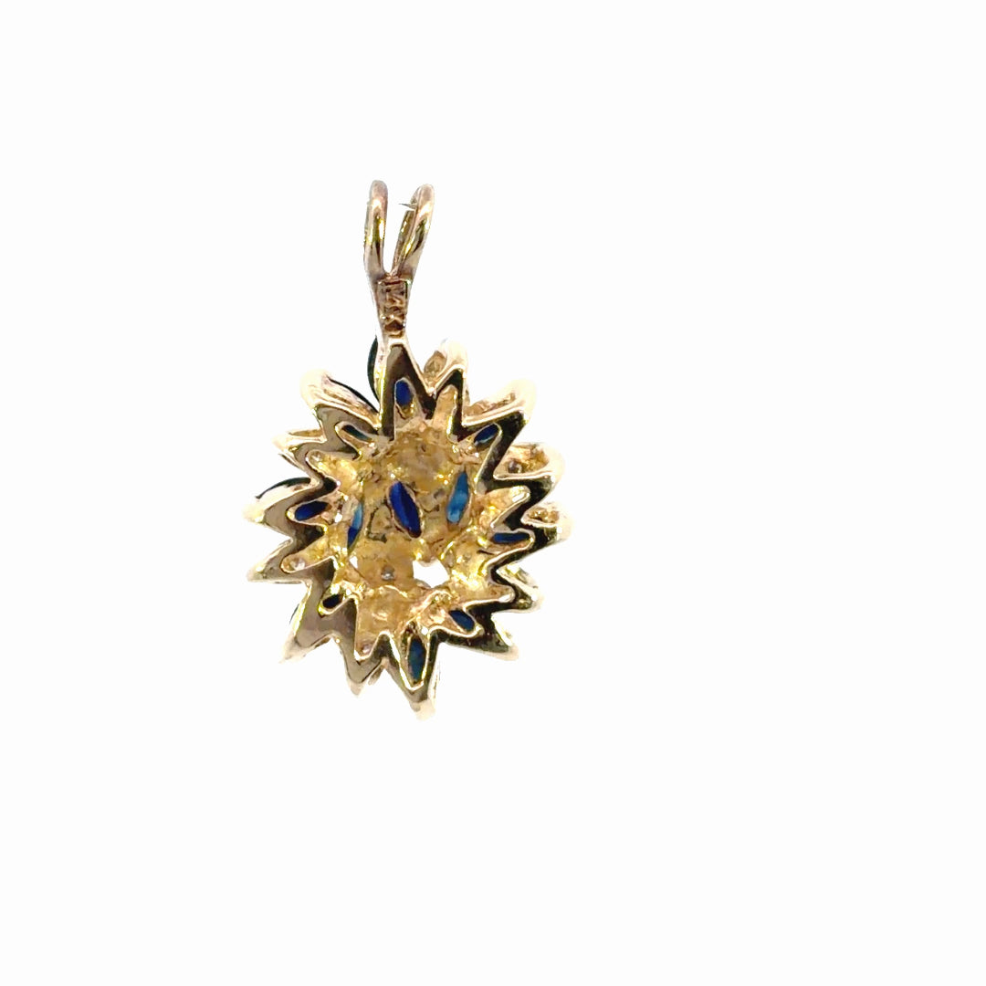 Sapphire Cluster Pendant