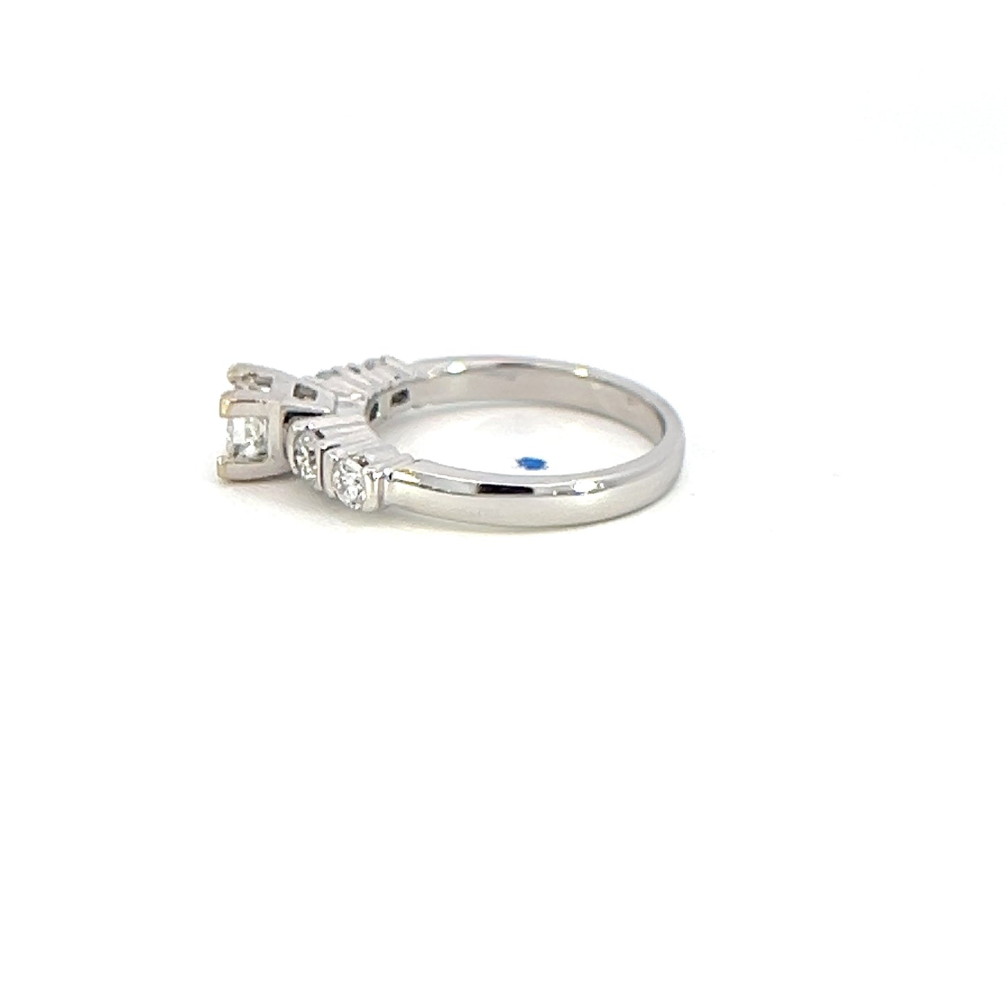 Princess & Round Diamond Engagement Ring