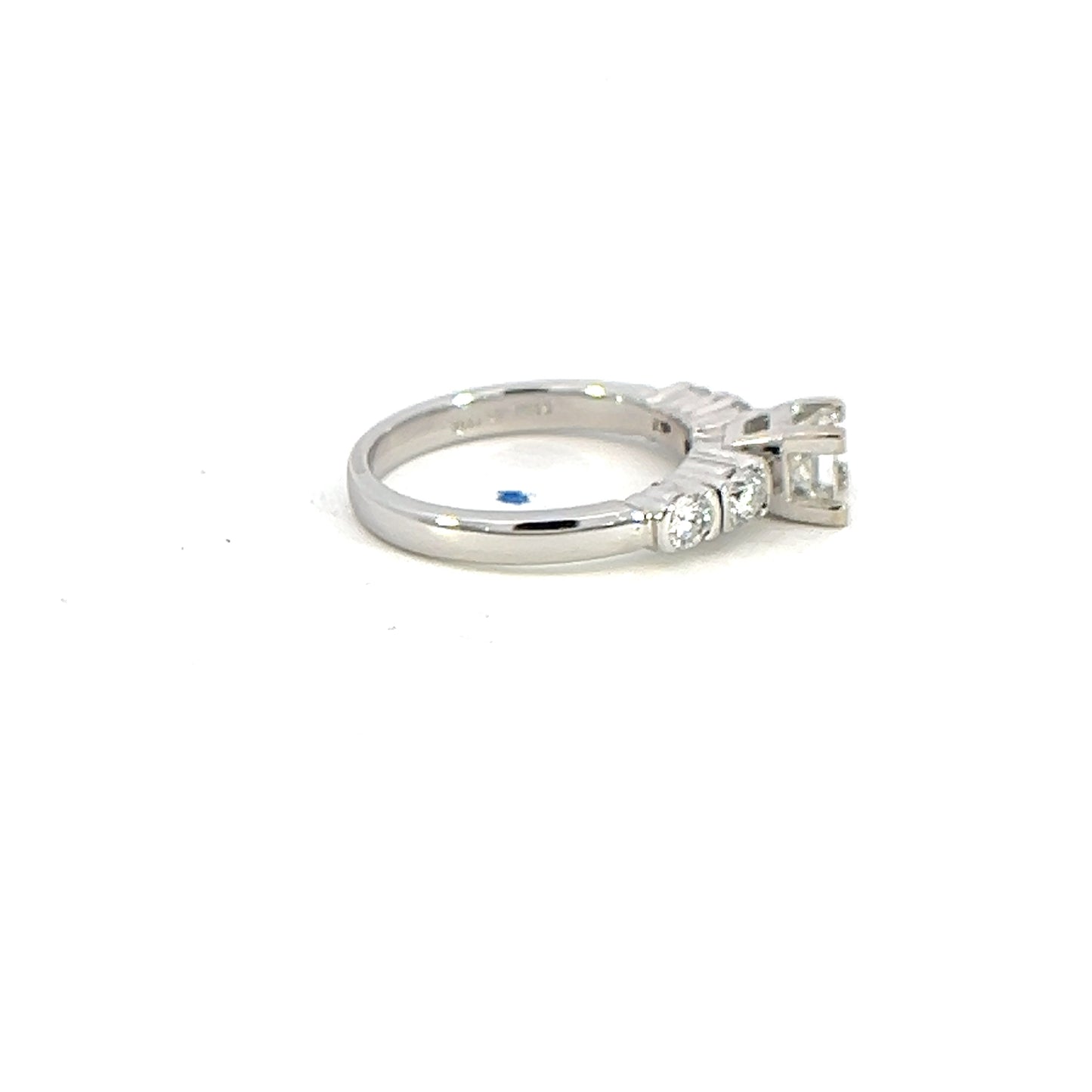 Princess & Round Diamond Engagement Ring