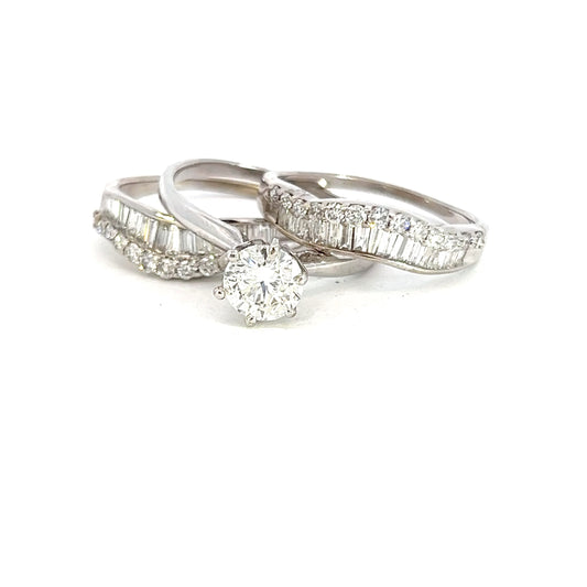 Diamond 3-Piece Wedding Ring Set