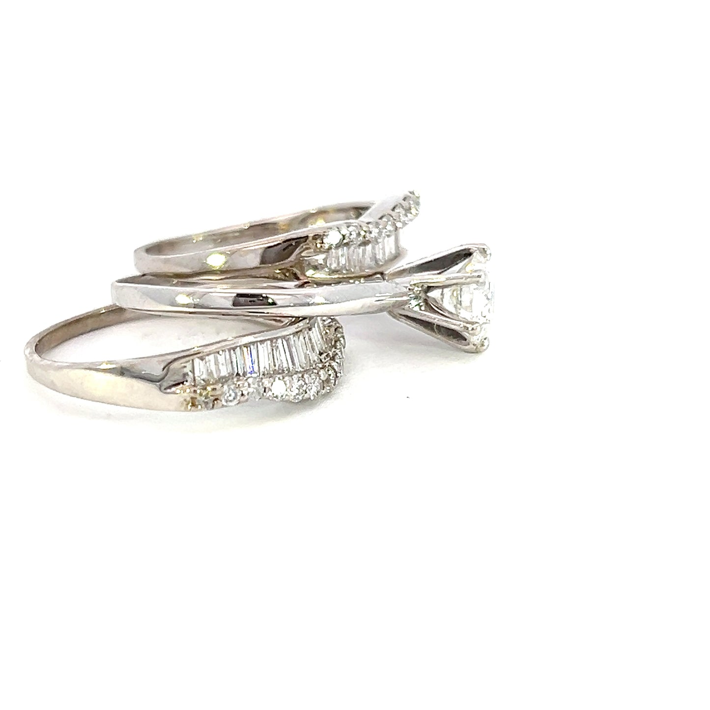 Diamond 3-Piece Wedding Ring Set