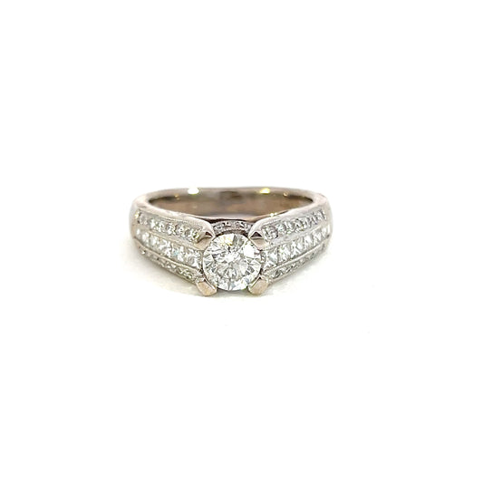 Diamond Art Deco Style Engagement Ring
