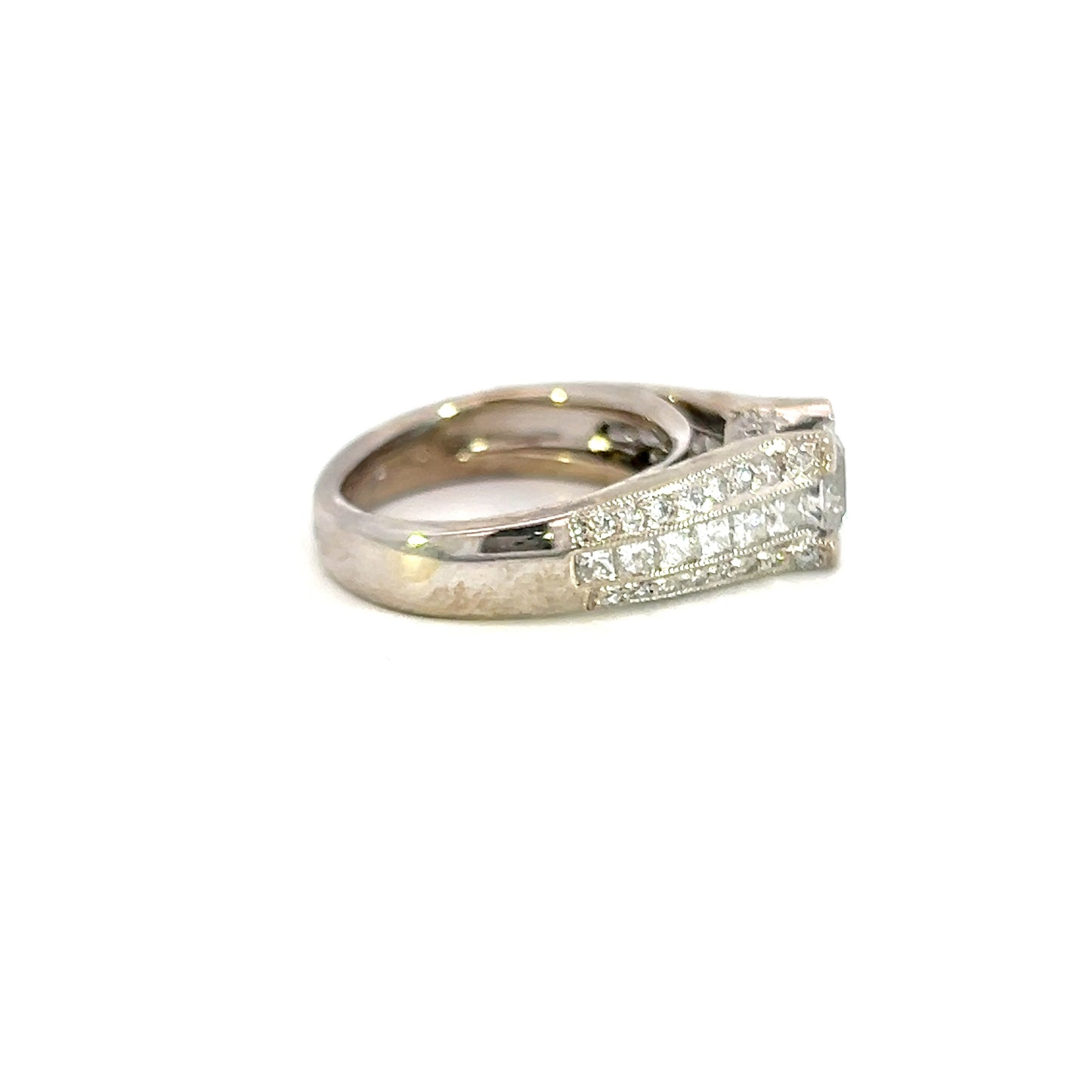 Diamond Art Deco Style Engagement Ring