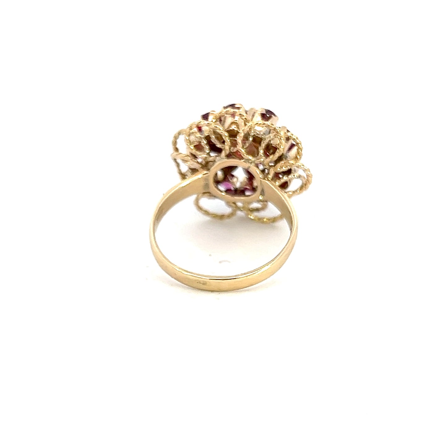 Natural Ruby Cluster Statement Ring