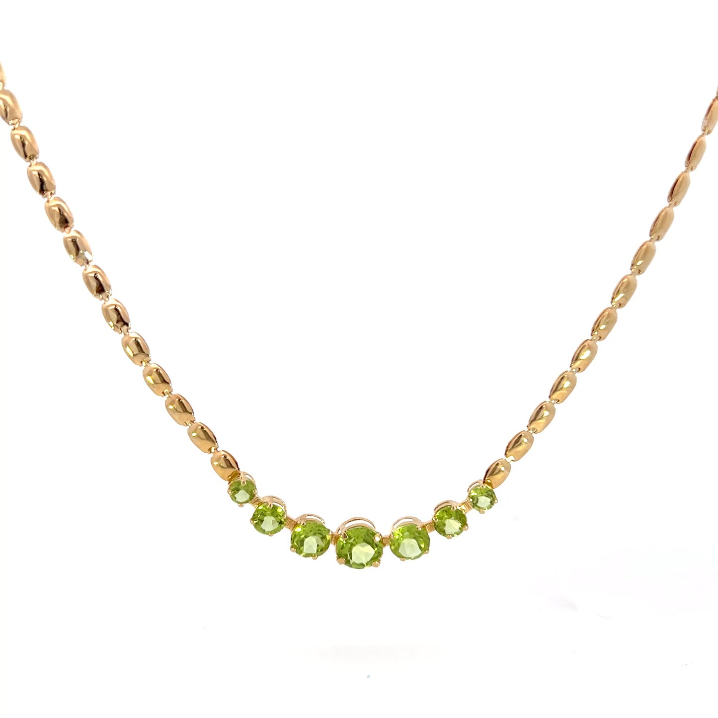 Gold Peridot Necklace