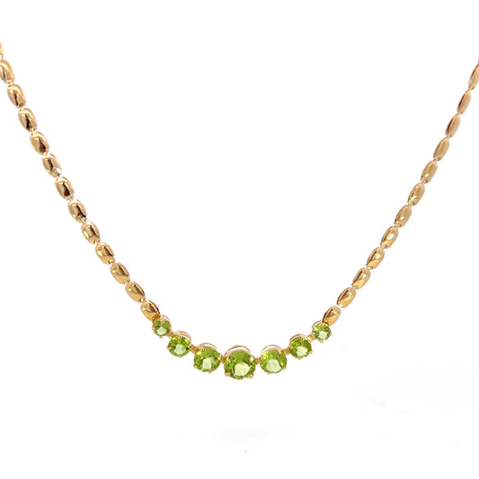 Gold Peridot Necklace