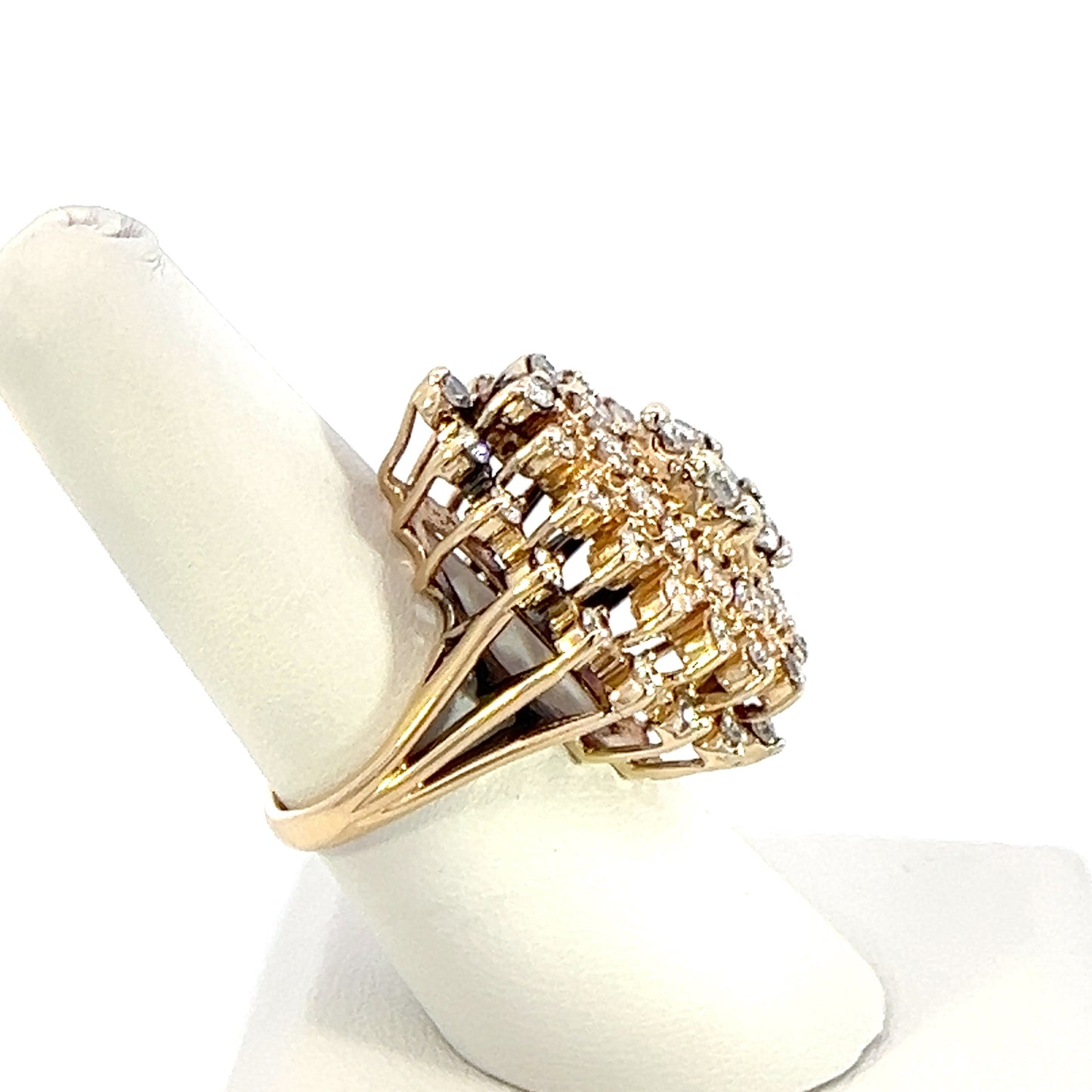Diamond Cluster Statement Ring