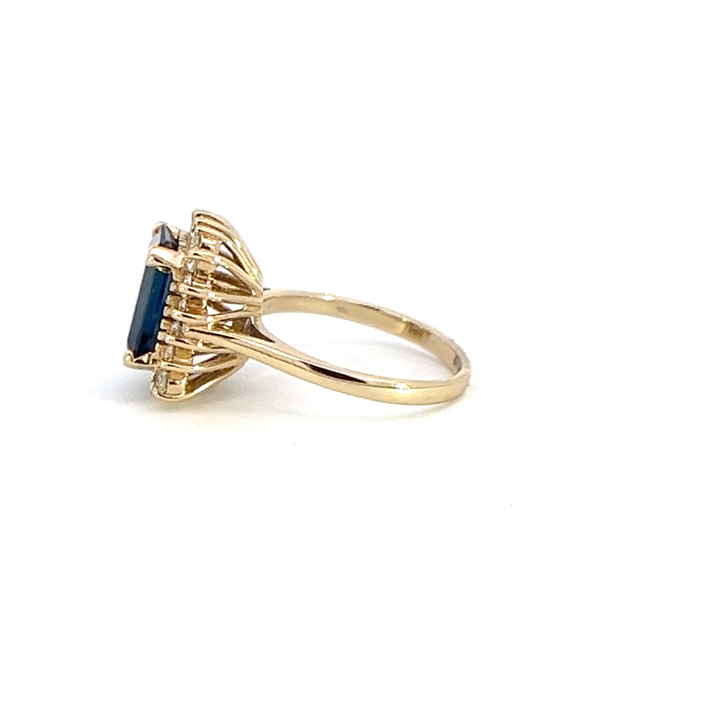 Natural Sapphire Halo Ring