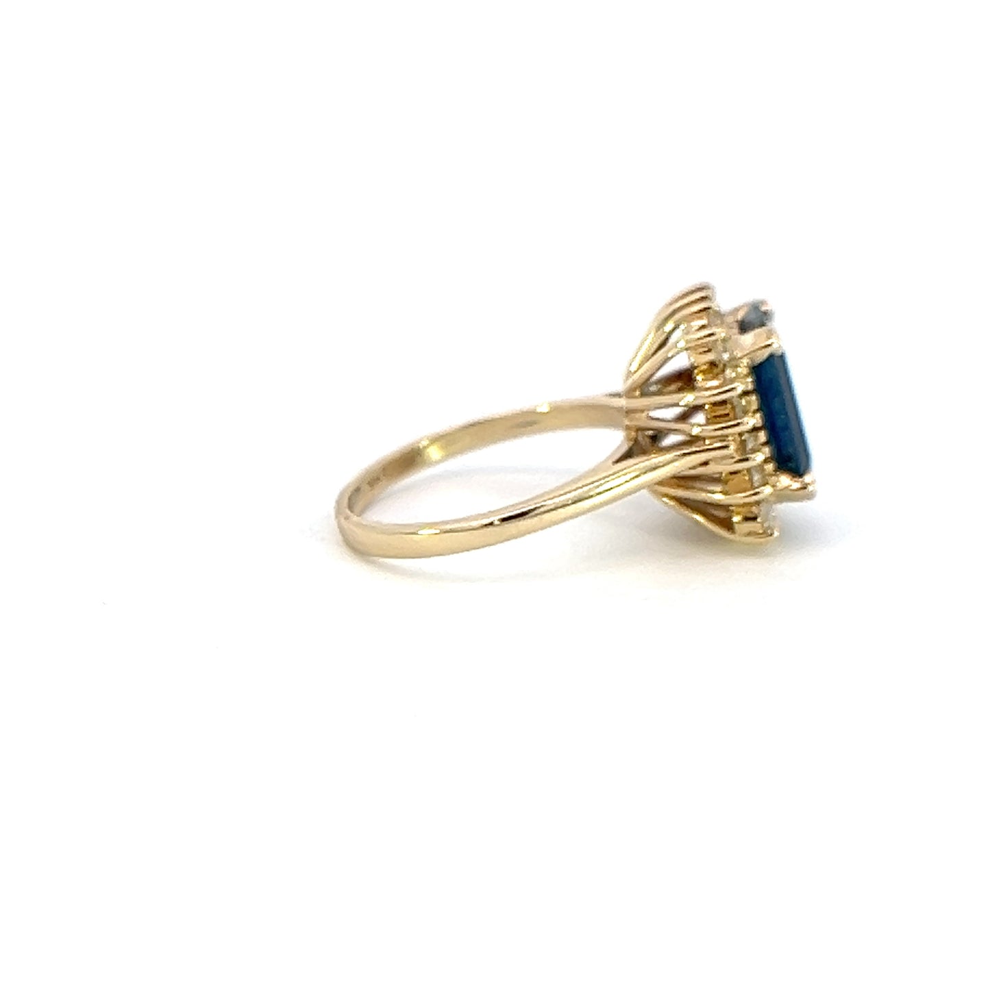 Natural Sapphire Halo Ring