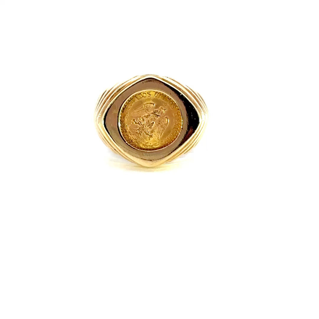 Mexican Gold Coin Ring