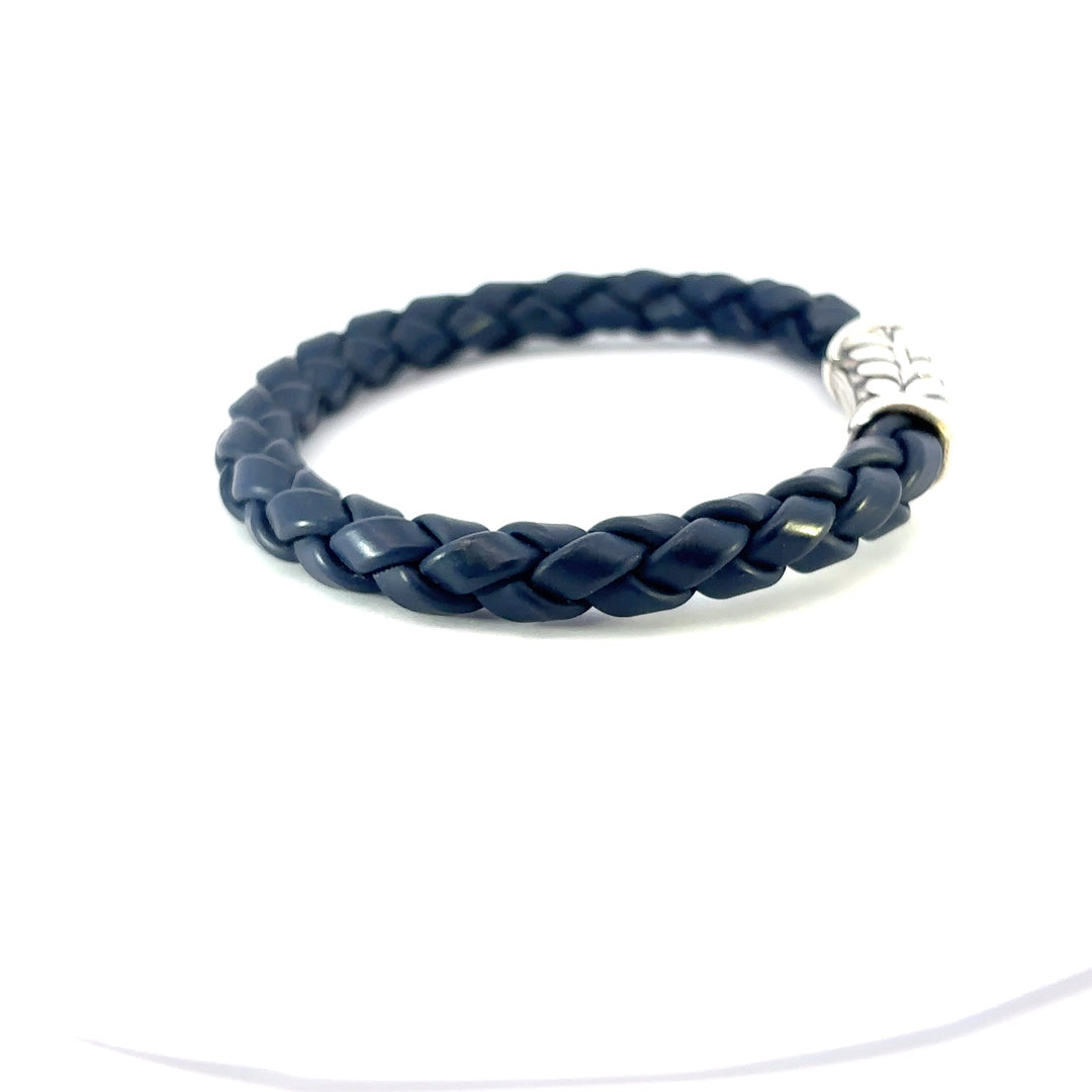 DY Leather & Silver Bracelet