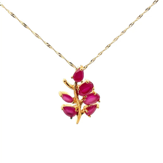 Lab Grown Ruby Necklace