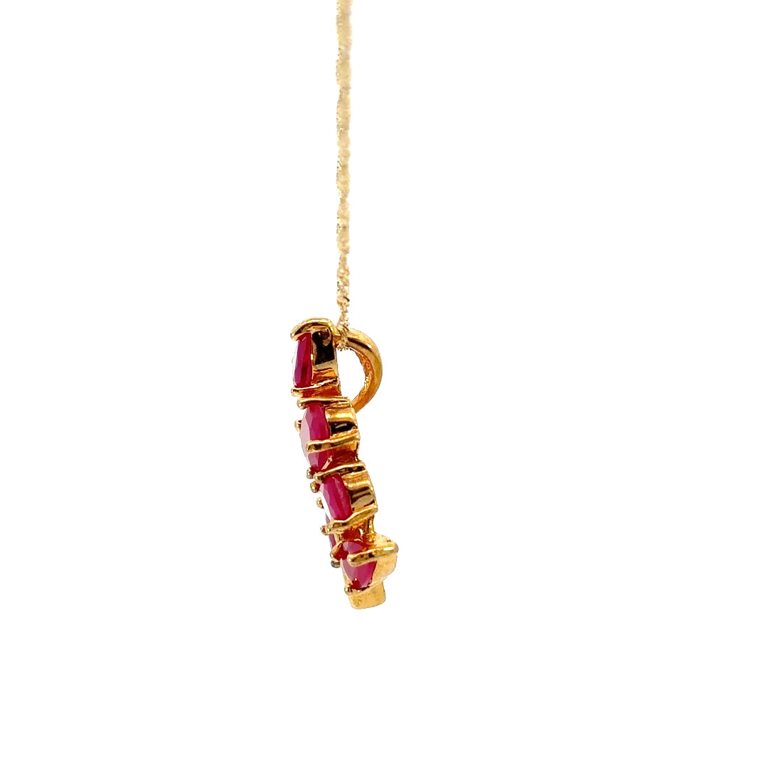 Lab Grown Ruby Necklace