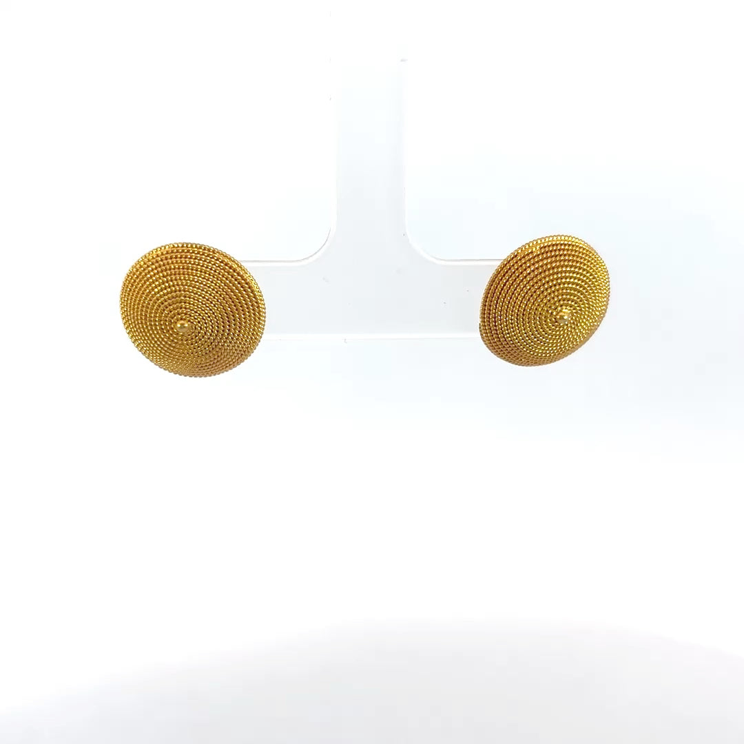 Round Gold Earrings