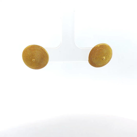 Round Gold Earrings