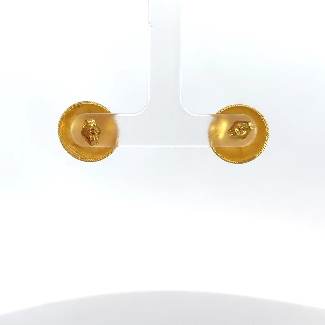 Round Gold Earrings