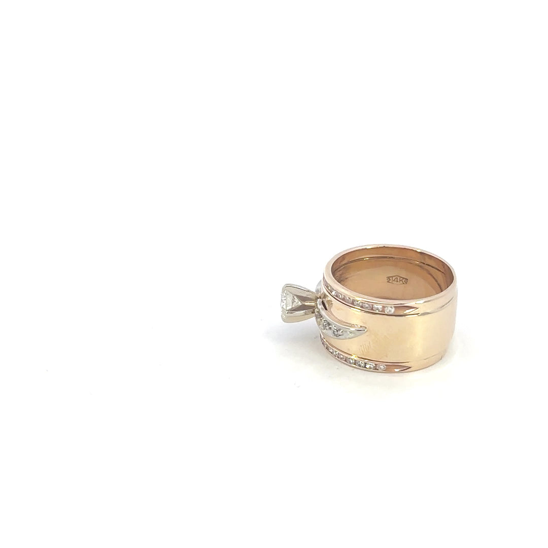 Gold Wide Band Statement Ring